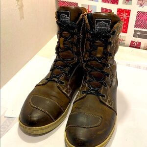 Harley-Davidson Dark Brown Men’s Steinman Waterproof Motorcycle Leather Boots